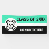 Symbolen - SKULL & BOTTEN + uw ideeën Spandoek (Horizontaal)