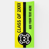 Symbolen - SKULL & BOTTEN + uw ideeën Spandoek (Verticaal)