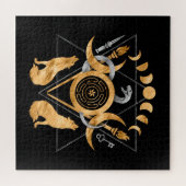 Symbolen van acetaat legpuzzel (Horizontaal)