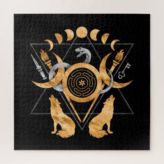 Symbolen van acetaat legpuzzel (Verticaal)