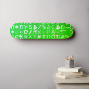 Symbolen van Bitcoin (Helder Winst Groen - 8) Skateboard