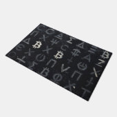 Symbolen van Bitcoin (Stijl: 13) Deurmat (Schuin)