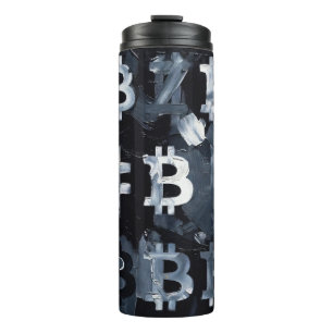 Symbolen van Bitcoin (Stijl: 2) Thermosbeker