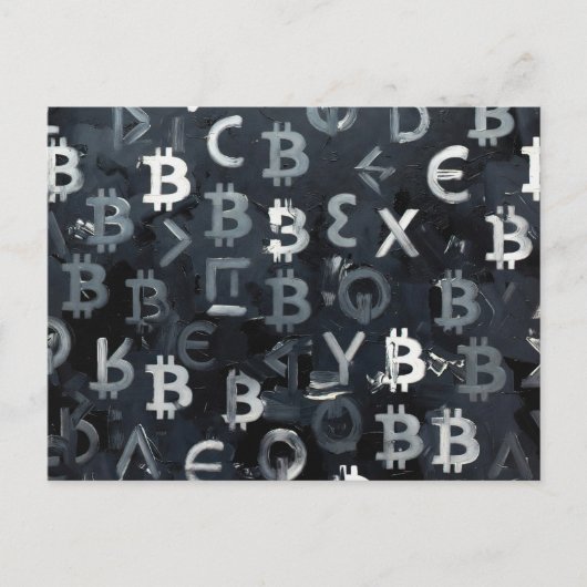 Symbolen van Bitcoin (Stijl: 7) Briefkaart (Voorkant)