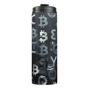 Symbolen van Bitcoin (Stijl: 7) Thermosbeker