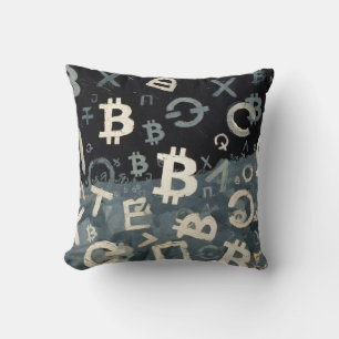 Symbolen van Bitcoin (Stijl: D) Kussen