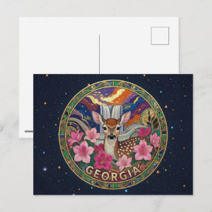 Symbolen van de staat Georgia in de VS Briefkaart