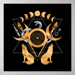 Symbolen van het Poster van de Hecate