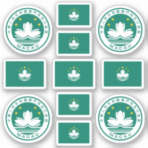 Symbolen van Macau / wapenschild en vlaggen Sticker