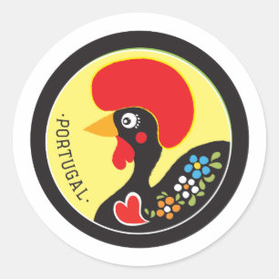 Symbolen van Portugal - Galo de Barcelos Ronde Sticker