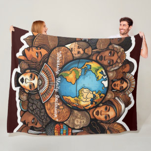 "Symbolen van samenzijn" Fleece Deken