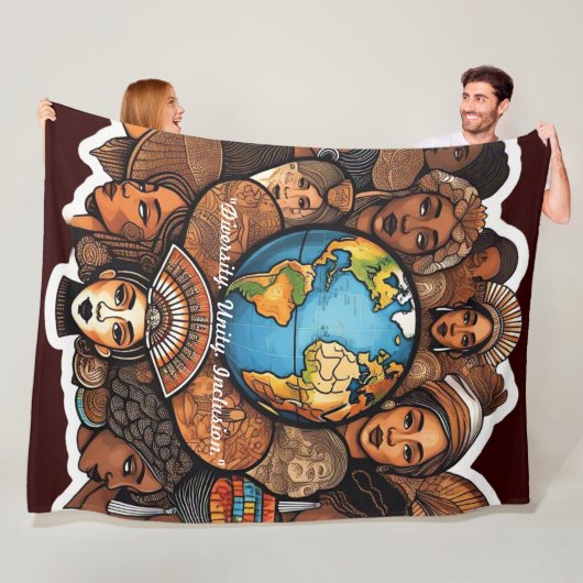 "Symbolen van samenzijn" Fleece Deken (In situ)