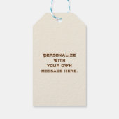 Symbolen van Texas, Longhorn, bruin Cadeaulabel (Achterkant)