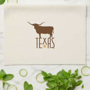 Symbolen van Texas, Longhorn, bruin Theedoek