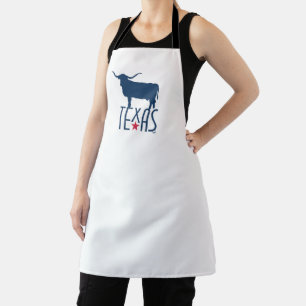 Symbolen van Texas, Longhorn, marineblauw Schort