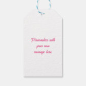 Symbolen van Texas, Longhorn, roze Cadeaulabel (Achterkant)