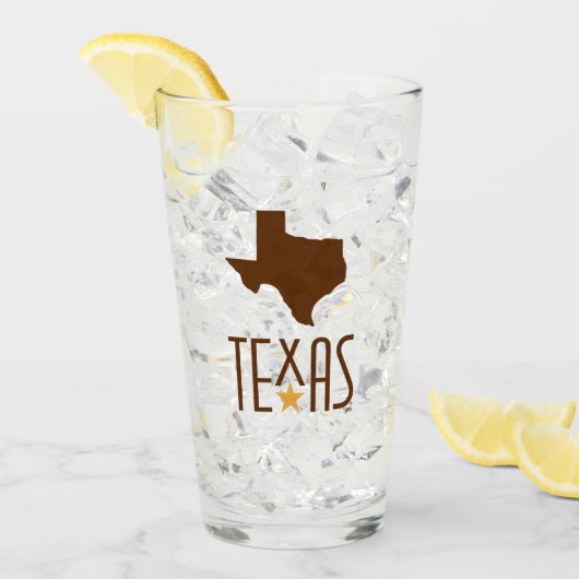 Symbolen van Texas, Staat Texas, bruin Glas (Voorkant ijs)
