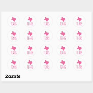 Symbolen van Texas, staat Texas, roze Ronde Sticker