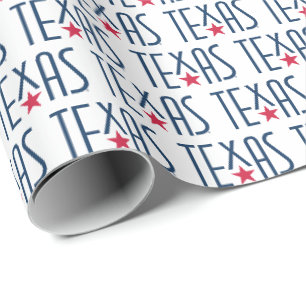 Symbolen van Texas, Texas en Star Navy Cadeaupapier