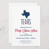 Symbolen van Texas, Texas, marineblauw Kaart (Voorkant / Achterkant)