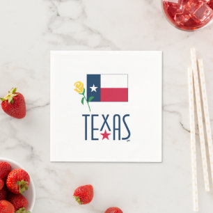 Symbolen van Texas, Texas Vlag en Yellow Rose (lrg Servet