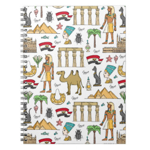 Symbolen voor de kleuren van het Egyptische patroo Notitieboek