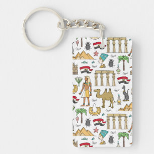 Symbolen voor de kleuren van het Egyptische patroo Sleutelhanger