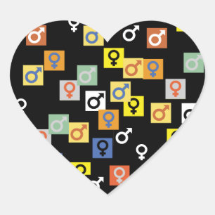 Symbolen voor mannen en vrouwen Sticker