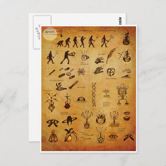 Symboles2 carte postale (Devant / Derrière)