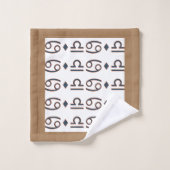 Symboles Beige Blanc Random Ensemble de serviettes (Gant de toilette)