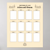 Symboles celtiques et feuillage 12 tableau blanc (Devant)