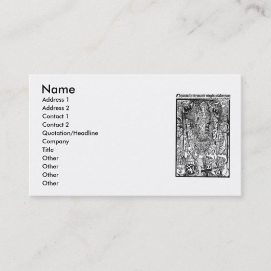 Symboles chrétiens Carte de visite (Devant)