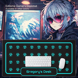 Symboles de danger biologique - Cyan bleu sur un A