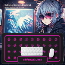 Symboles de danger biologique - Rose chaud sur un 