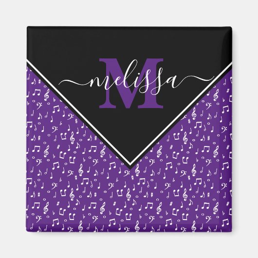 Symboles de musique aimant personnalisé (Devant)