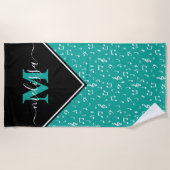 Symboles de musique serviette de plage personnalis (Devant)