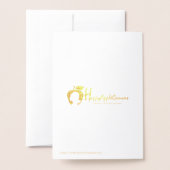 Symboles de Noël Carte Gold Foil (Derrière avec enveloppe)
