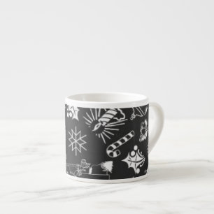 Symboles de Noël Joyeux Espresso noir café Mug