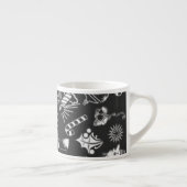 Symboles de Noël Joyeux Espresso noir café Mug (Droite)