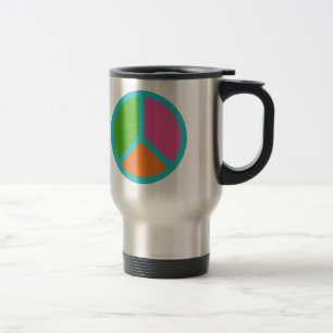 Symboles de paix colorés tasses