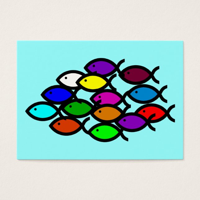 Symboles de poisson chrétien - Rainbow School - (Devant)