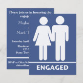 Symboles des invitations de partie de fiançailles (Devant / Derrière)