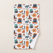 Symboles d'Halloween ensemble de serviettes de bai (Serviette à main)