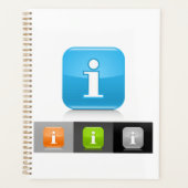 Symboles d'information brillants modernes (Devant)