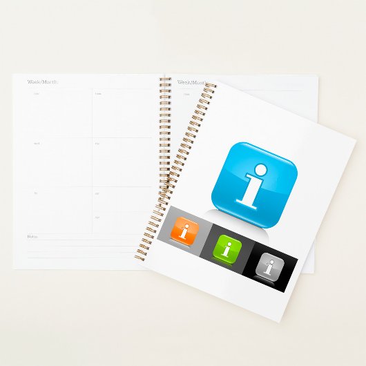Symboles d'information brillants modernes