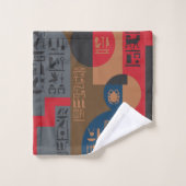 Symboles égyptiens Composition Art Déco #1 (Gant de toilette)