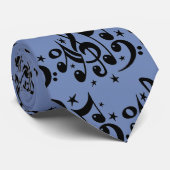 Symboles et notes musicaux sur des cravates (Roulé)