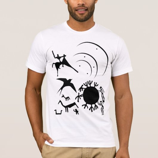 Symboles et pétroglyphes animaux T-shirt (Devant)