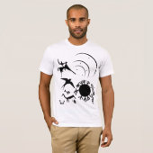 Symboles et pétroglyphes animaux T-shirt (Devant entier)
