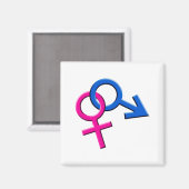 Symboles masculins et féminins connectés Magnet 00 (Recto/Verso)